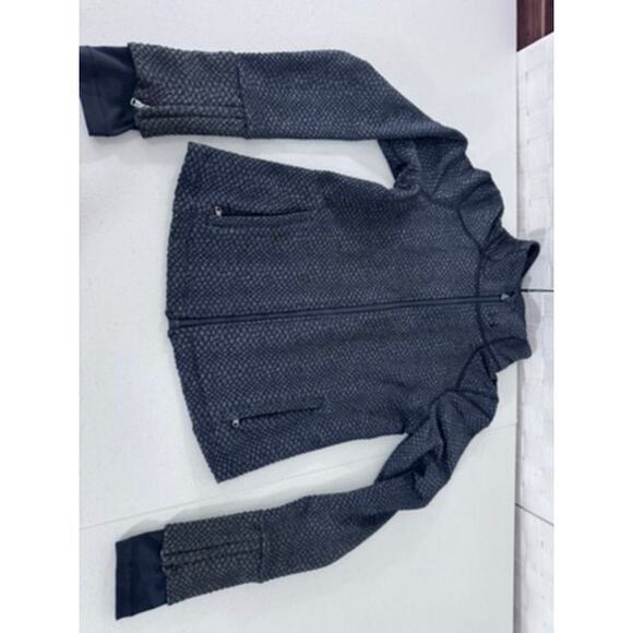 "UNDER ARMOUR" Zip Up Collar Gray Running Jacket Thumb Holes Gym Wear Workout - Picture 4 of 11